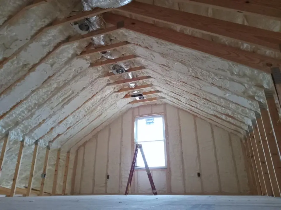 Spray foam roofing application for Crawl Space Insulation project in Maple Shade